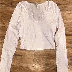Bozzolo Cream Fitted Crop Blouse Long Sleeve